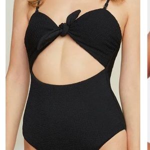 Zara black one piece with stomach cut out